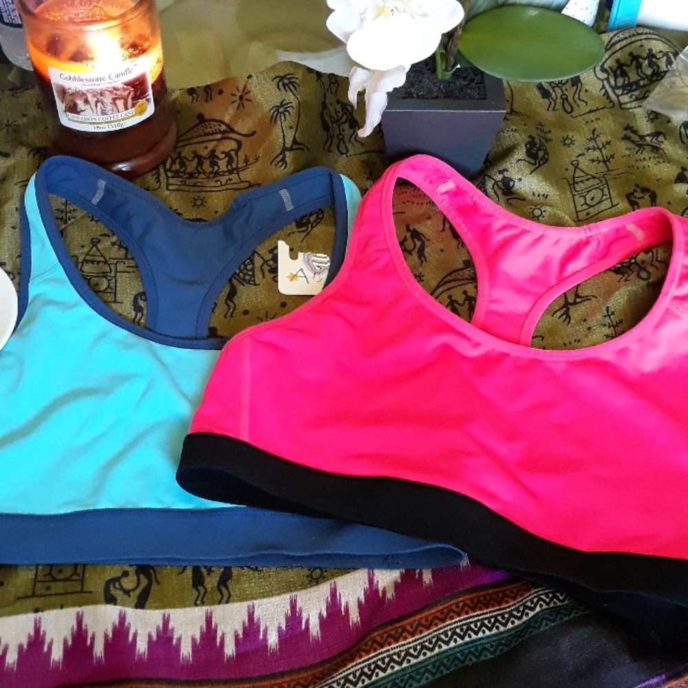 CHAMPION FORCE CORE TOPS (2) BLUE/ PINK sizeL